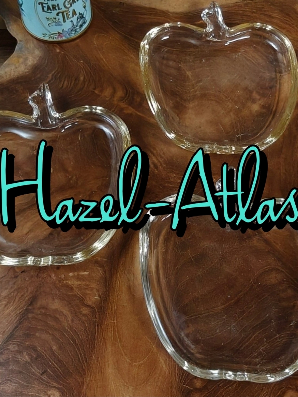 Vintage Hazel-Atlas Apple Coaster/Ashtray Set. 1950s Kitchen Decor